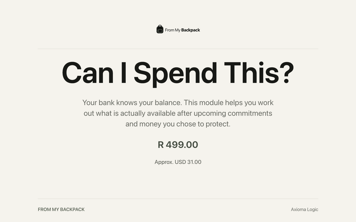Can I Spend This?