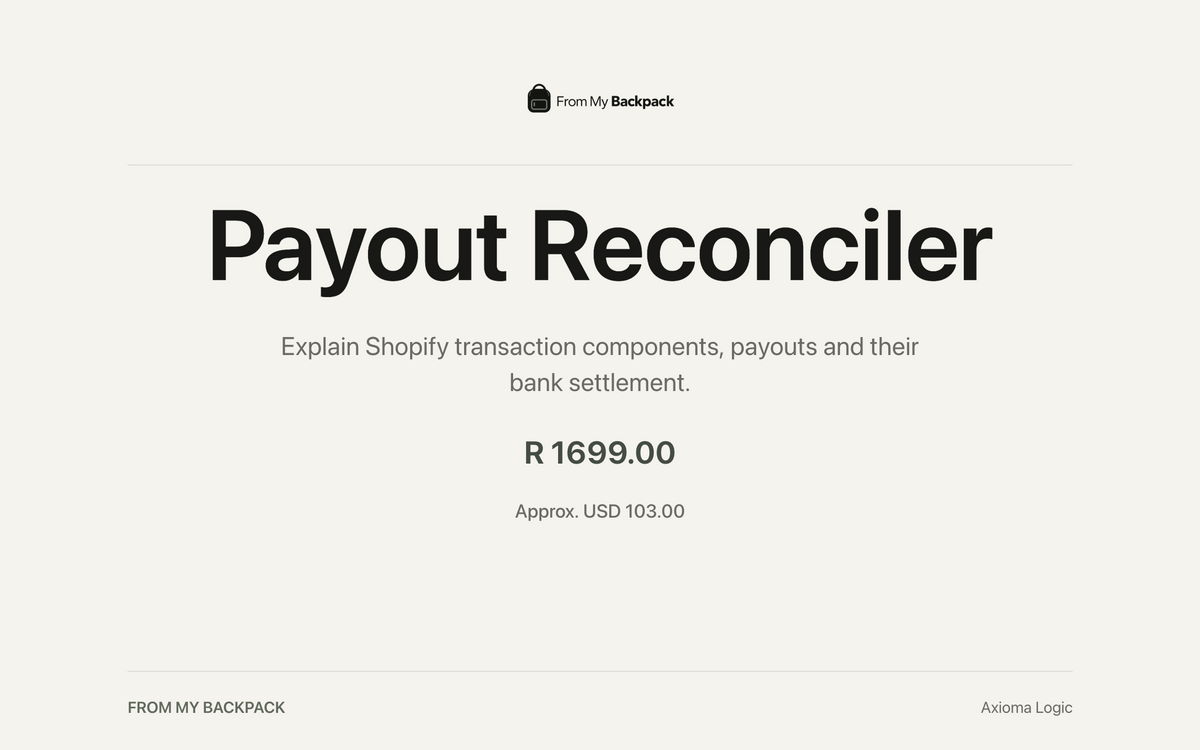 Payout Reconciler