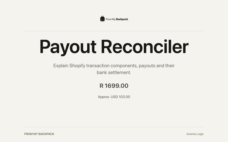 Payout Reconciler